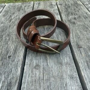 Express Women's Brown Leather Belt 36" Long